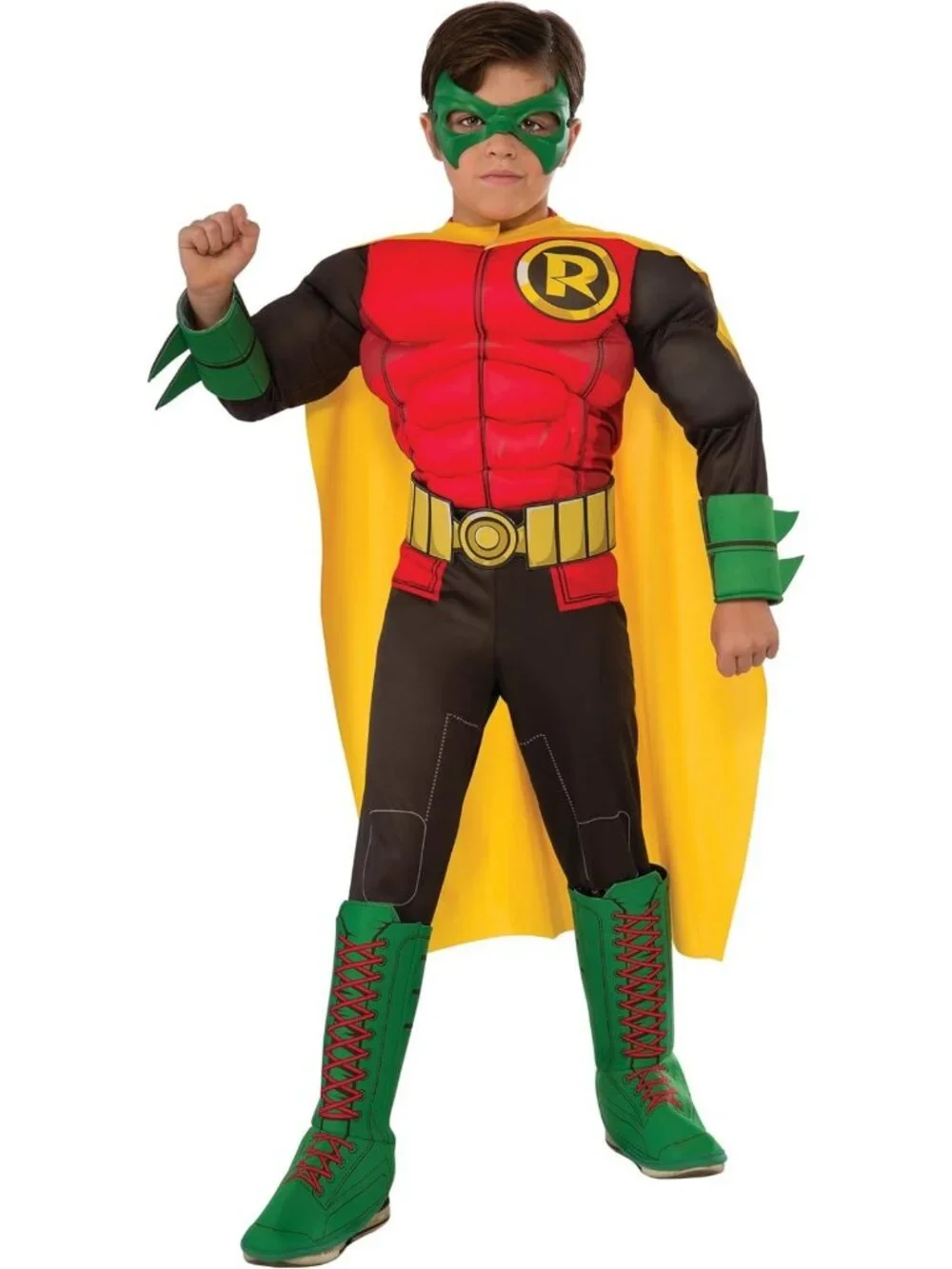 Deluxe Teen Titans Robin Costume for Kids - Boys Medium, Superhero Outfit
